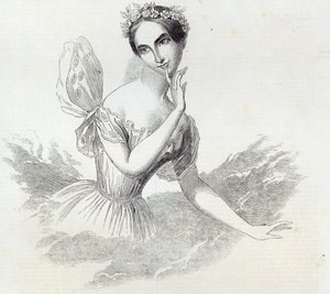 Mdlle Lucile Grahn, da The Illustrated London News, 8 marzo 1845 da English School